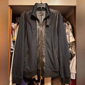 Black House of Howe Lightweight Jacket with Faux Leather Accents